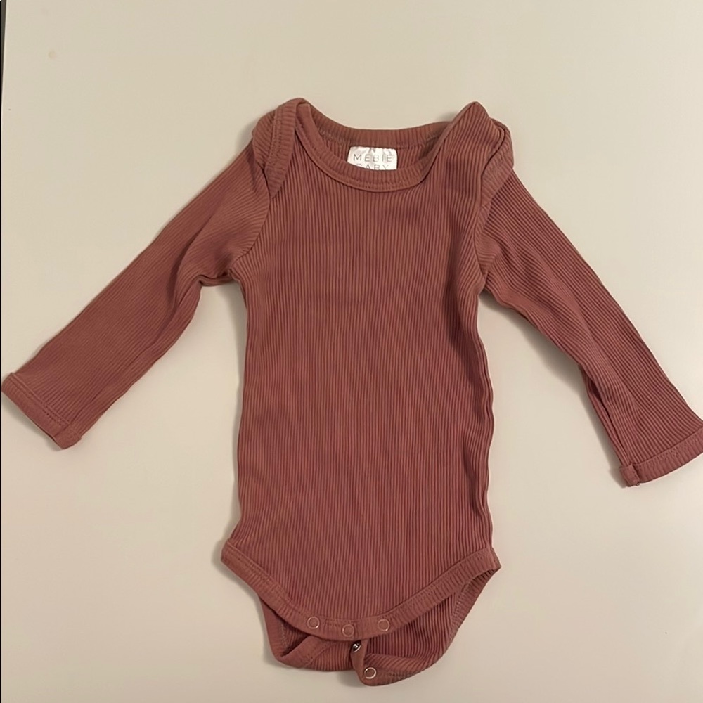 Mebie baby ribbed bodysuit size 0-3 months